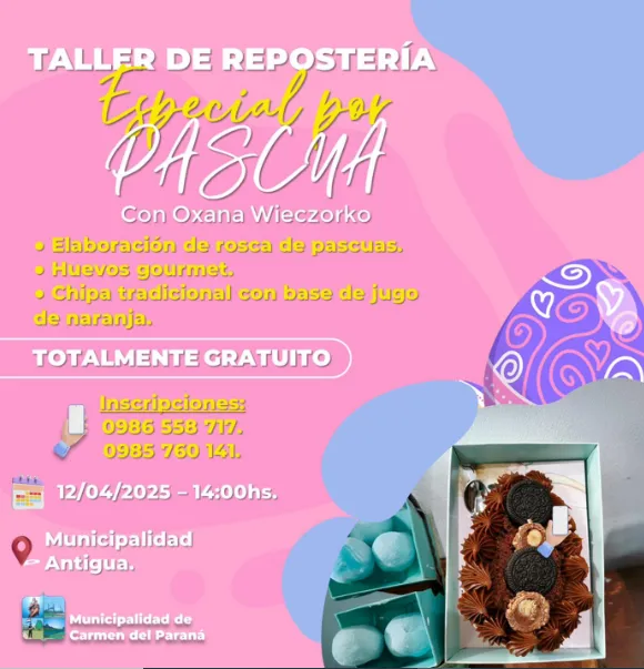 Portada TALLER DE REPOSTERIA - ESPECIAL POR PASCUA