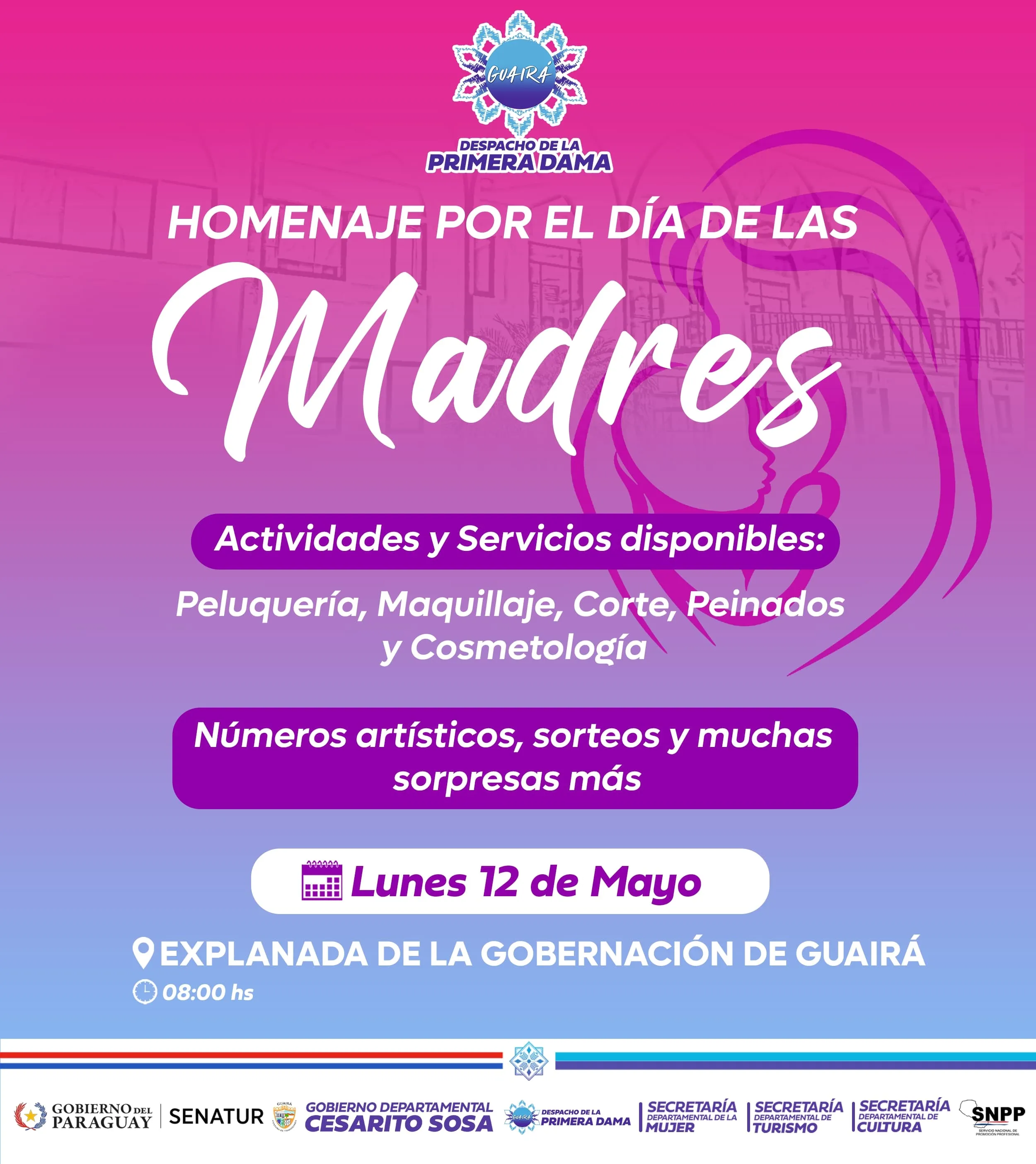 Fondo HOMENAJE POR EL DIA DE DE LAS MADRES