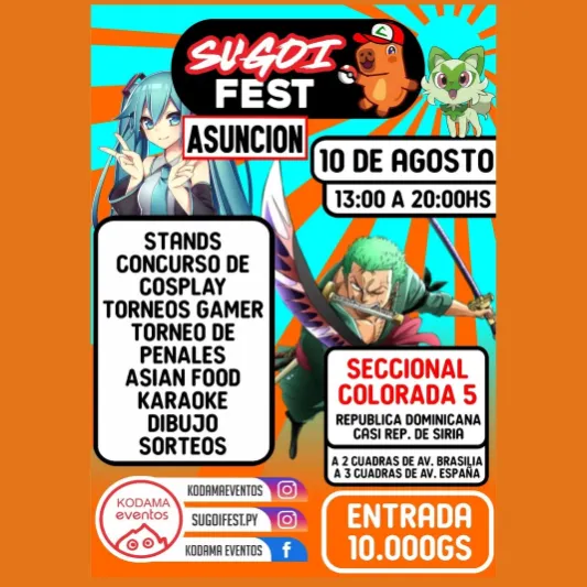 Portada SUGOI FEST - ASUNCION