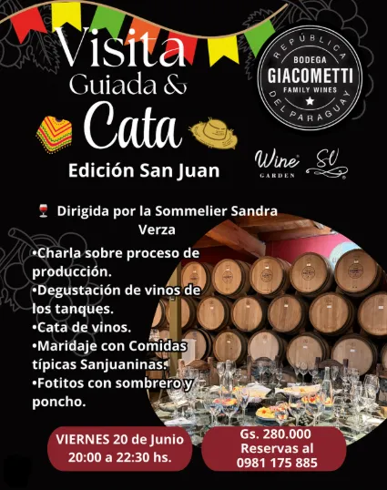 Portada VISITA GUIADA Y CATA - BODEGA GIACOMETTI