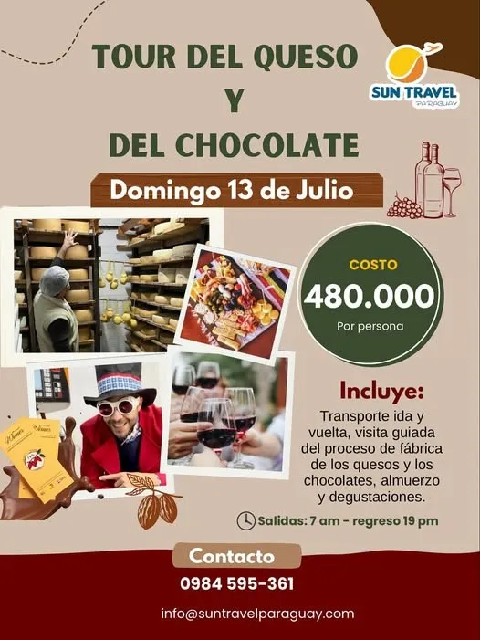 Fondo Visita a  la fábrica de quesos Procole y la fábrica de chocolates Wisner