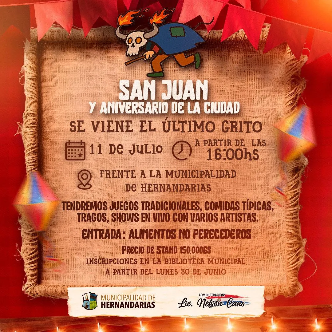 Fondo SAN JUAN Y ANIVERSARIO ED LA CIUDAD DE HERNANDARIAS