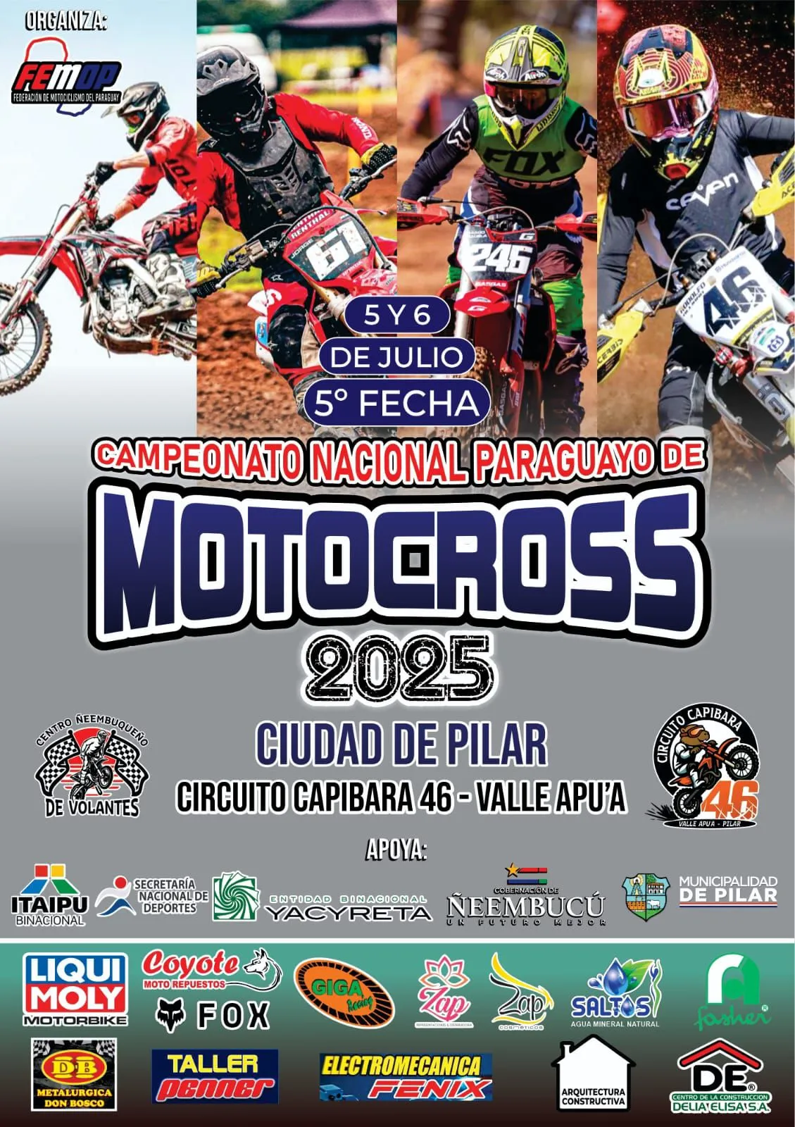 Portada CAMPEONATO NACIONAL PARAGUAYO DE MOTOCROSS