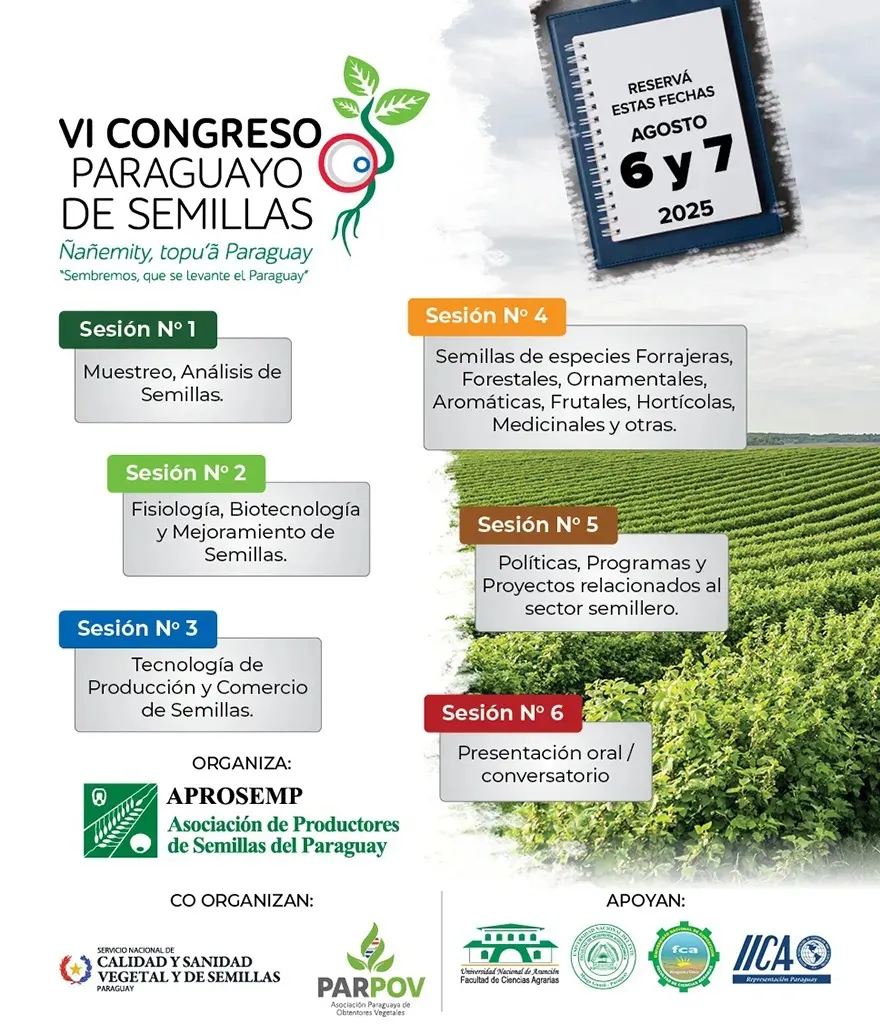 Fondo VI CONGRESO PARAGUAYO DE SEMILLAS, VI EXPO SEMILLAS Y LA VI EXPO CIENCIA Y TECNOLOGÍA DE SEMILLAS