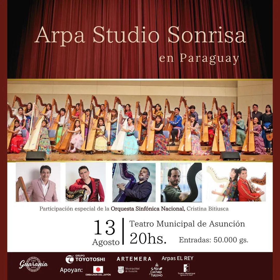 Fondo GRAN CONCIERTO DE ARPA STUDIO SONRISA EN PARAGUAY