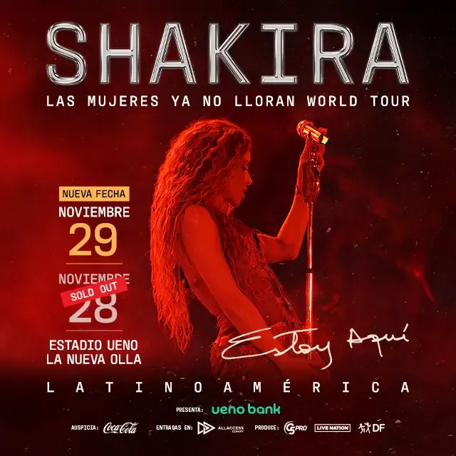 Fondo SHAKIRA - LAS MUJERES YA NO LLORAN WORLD TOUR