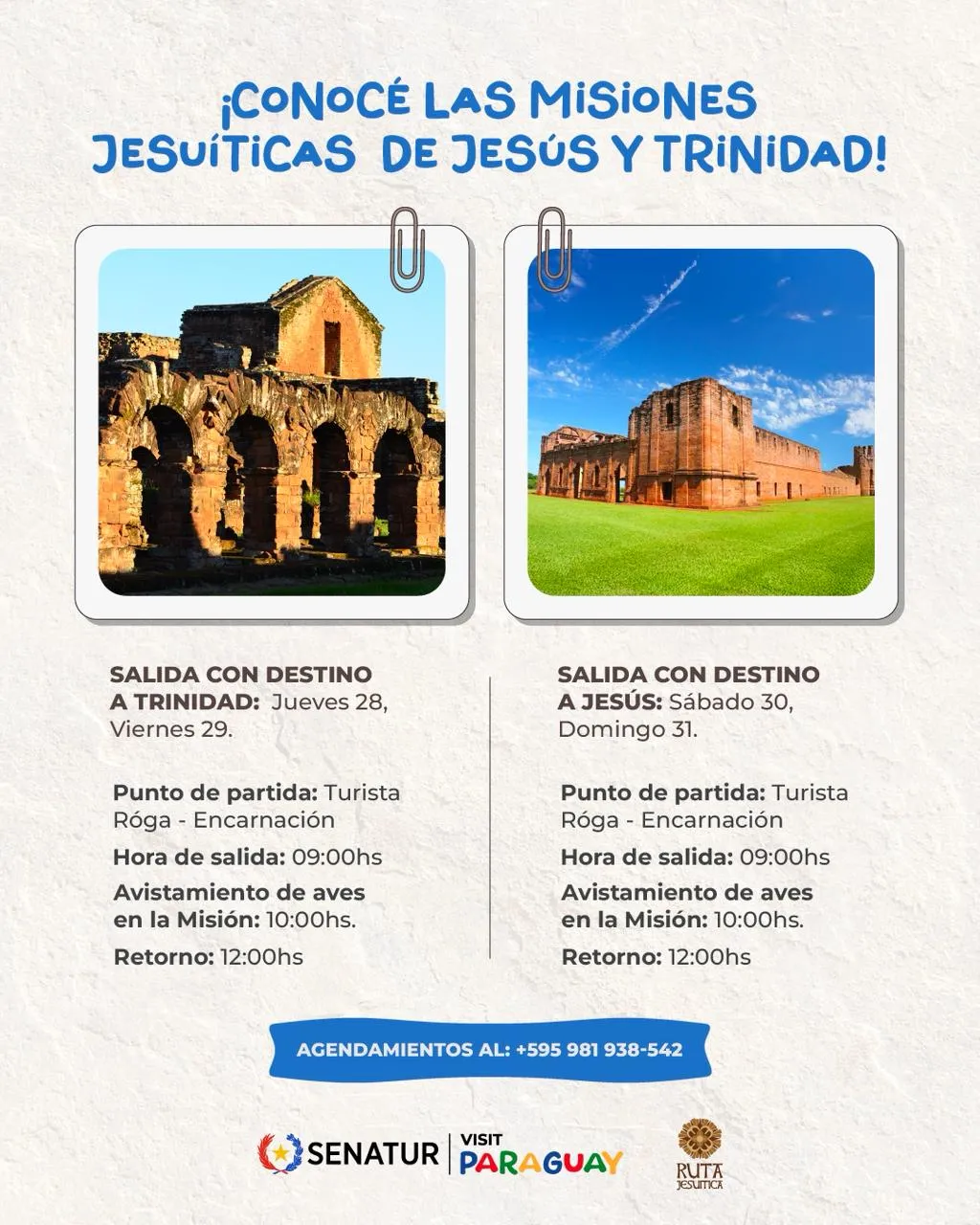 Fondo CONOCE LAS MISIONES JESUÍTICA DE JESÚS Y TRINIDAD!