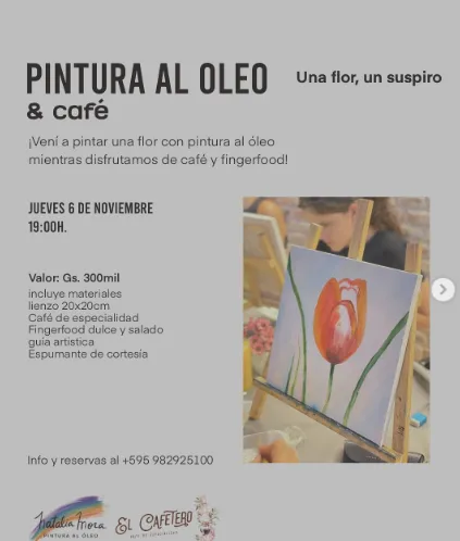 Portada PINTURA AL OLEO Y CAFE - UNA FLOR UN SUSPIRO