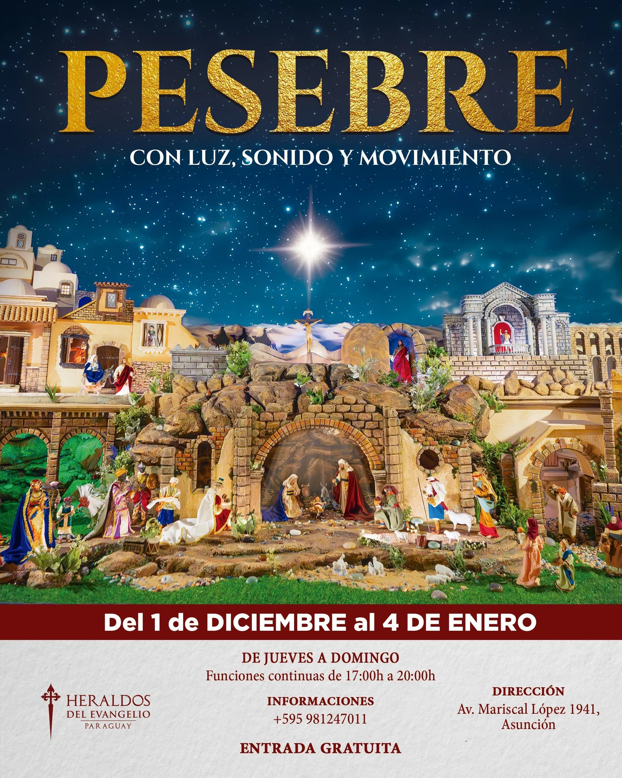 Fondo PESEBRE DE LUZ, SONIDO Y MOVIMIENTO - HERALDOS DEL EVANGELIO