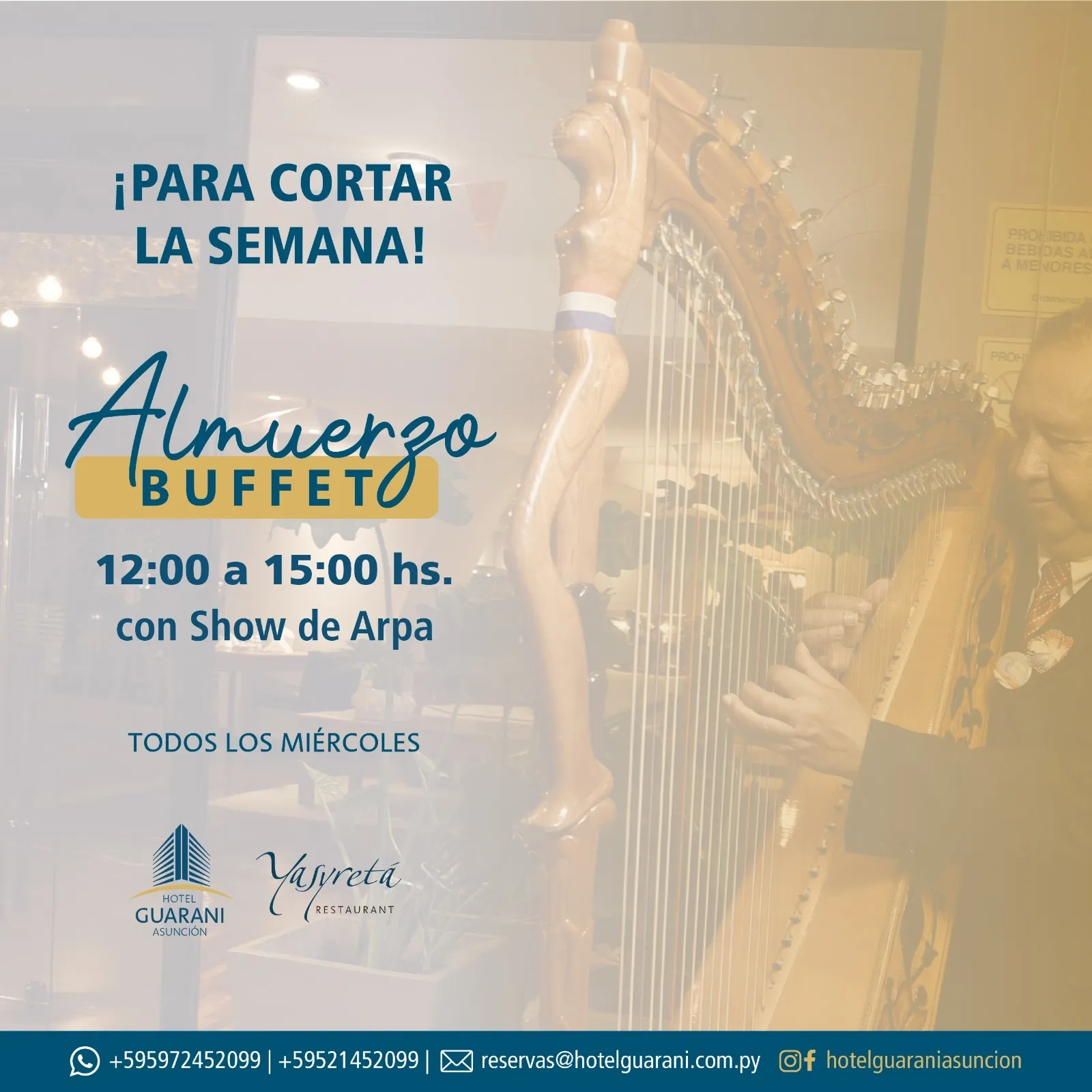 Fondo ALMUERZO CON SHOW DE ARPA