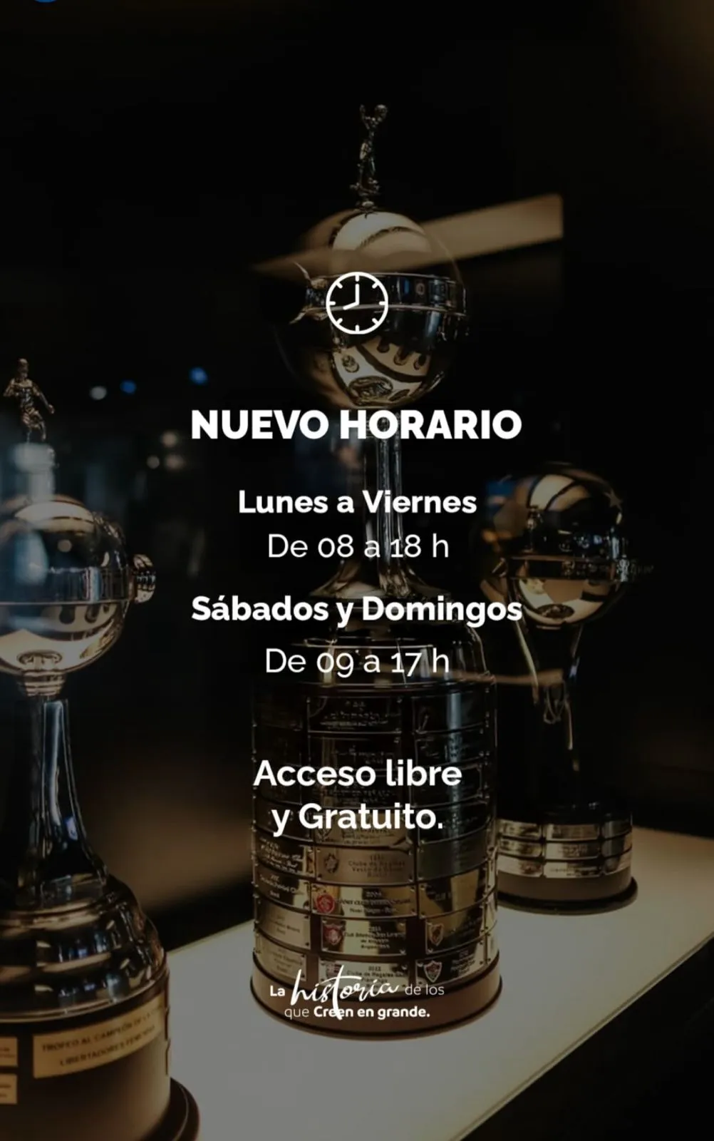 Portada NUEVOS HORARIOS DEL MUSEO DE LA CONMEBOL POR LA FINAL DE LA SUDAMERICANA