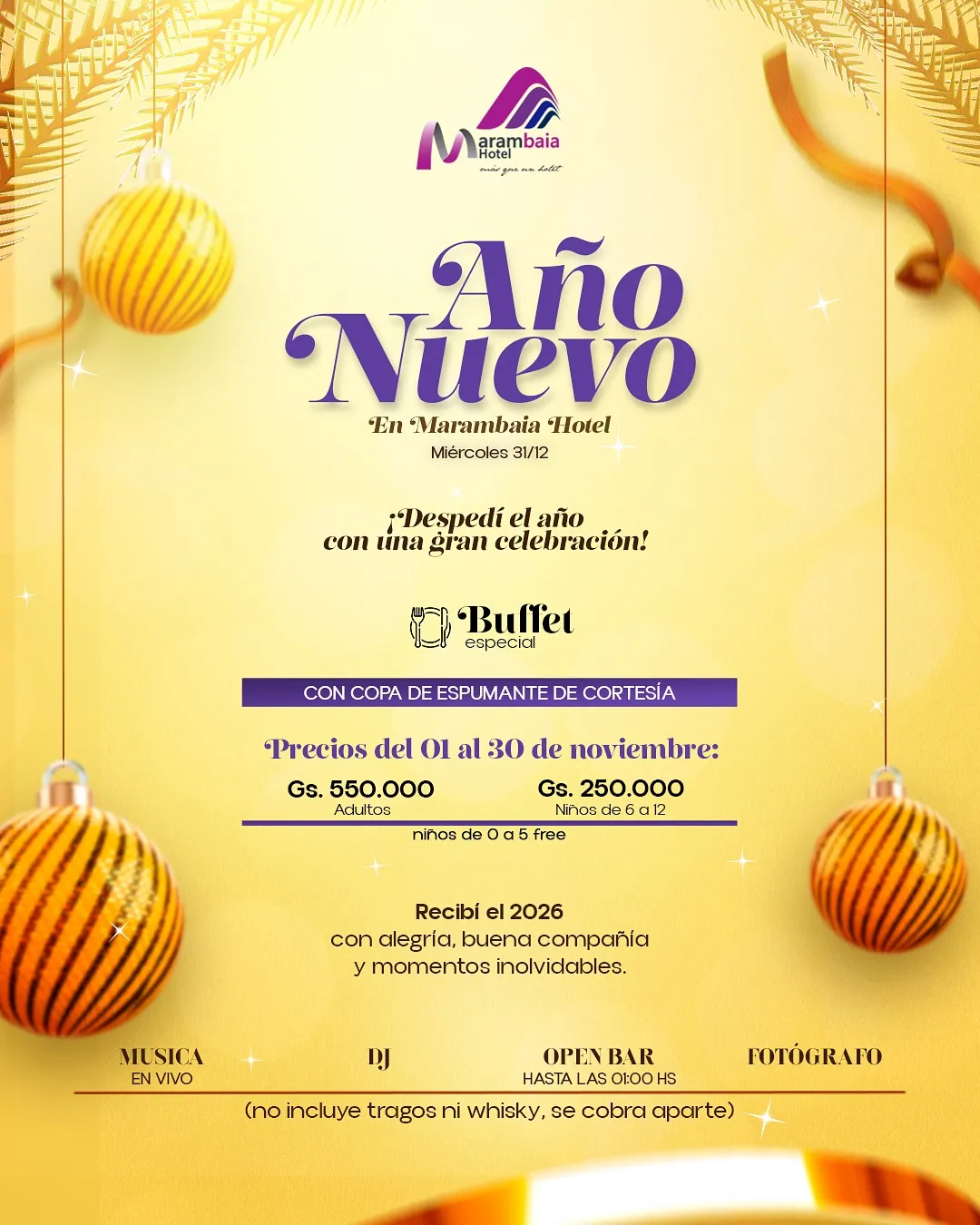 Fondo AÑO NUEVO EN EL HOTEL MARAMBAIA