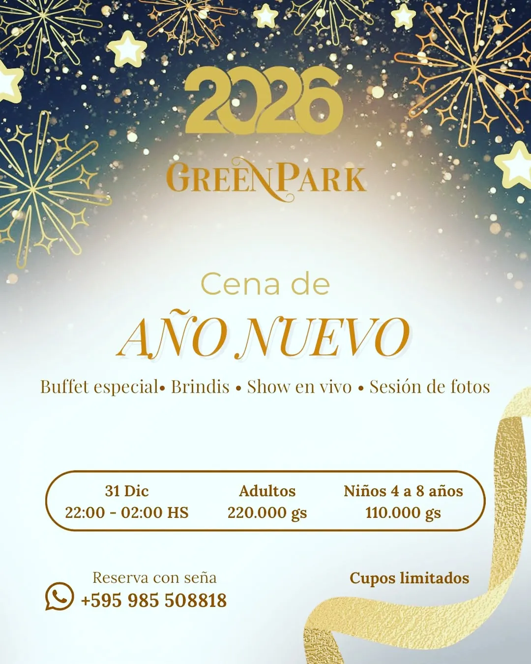 Fondo CENA DE AÑO NUEVO - GREEN PARK