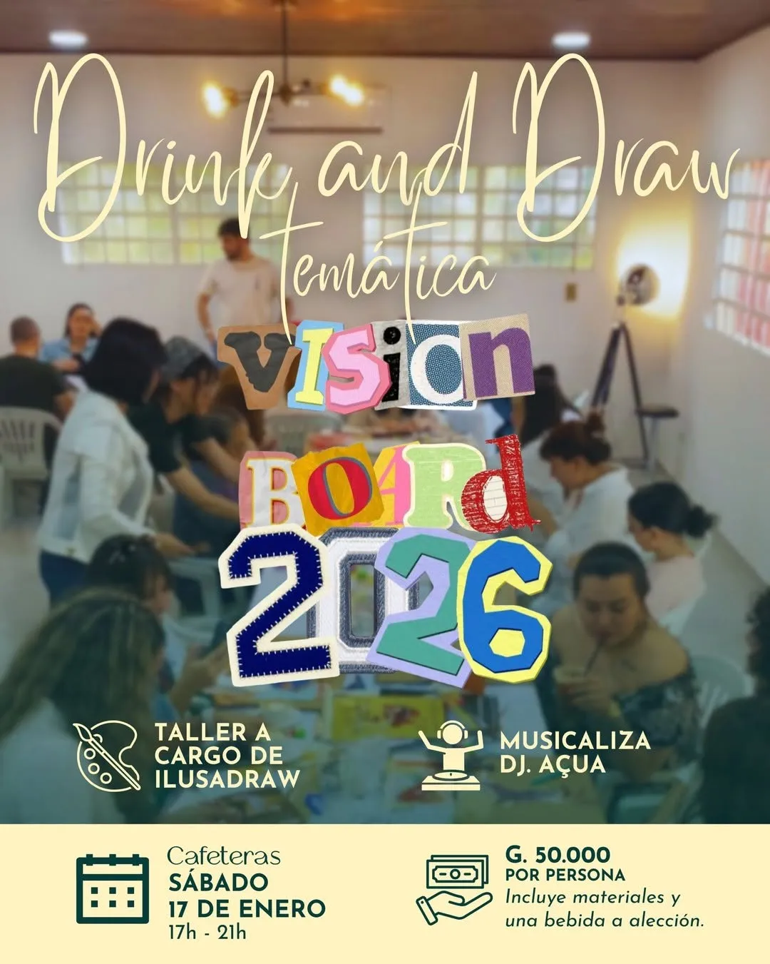 Portada DRINK AND DRAW - VISION BOARD 2026
