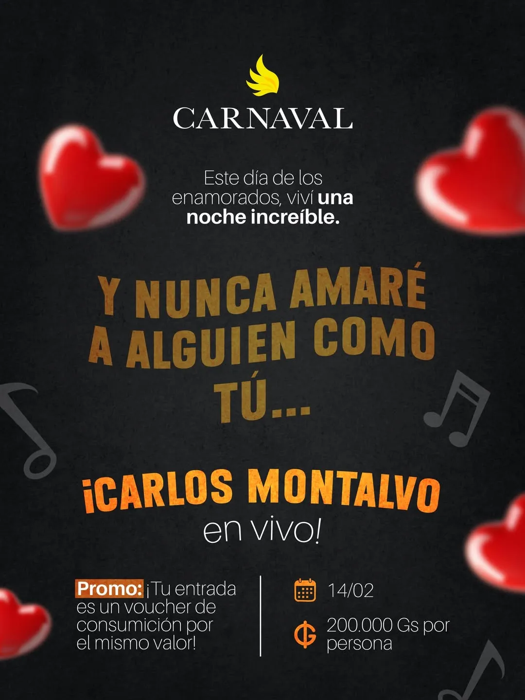 Fondo DIA DE LOS ENAMORADOS - CASINO CARNAVAL
