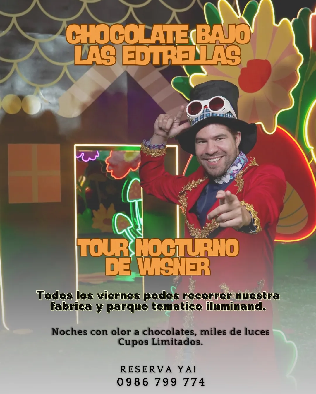 Fondo CHOCOLATE BAJO LAS ESTRELLAS - TOUR NOCTURNO DE WISNER