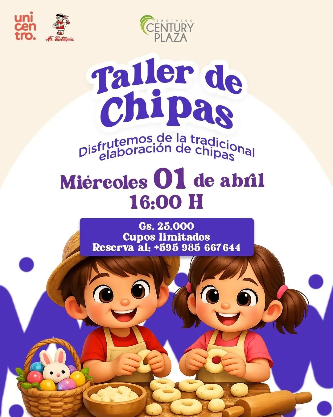 Fondo TALLER DE CHIPA CON LOS MAS PEQUES