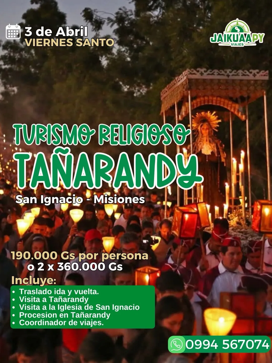 Portada TURISMO RELIGIOSO TAÑARANDY CON JAIKUAA PY
