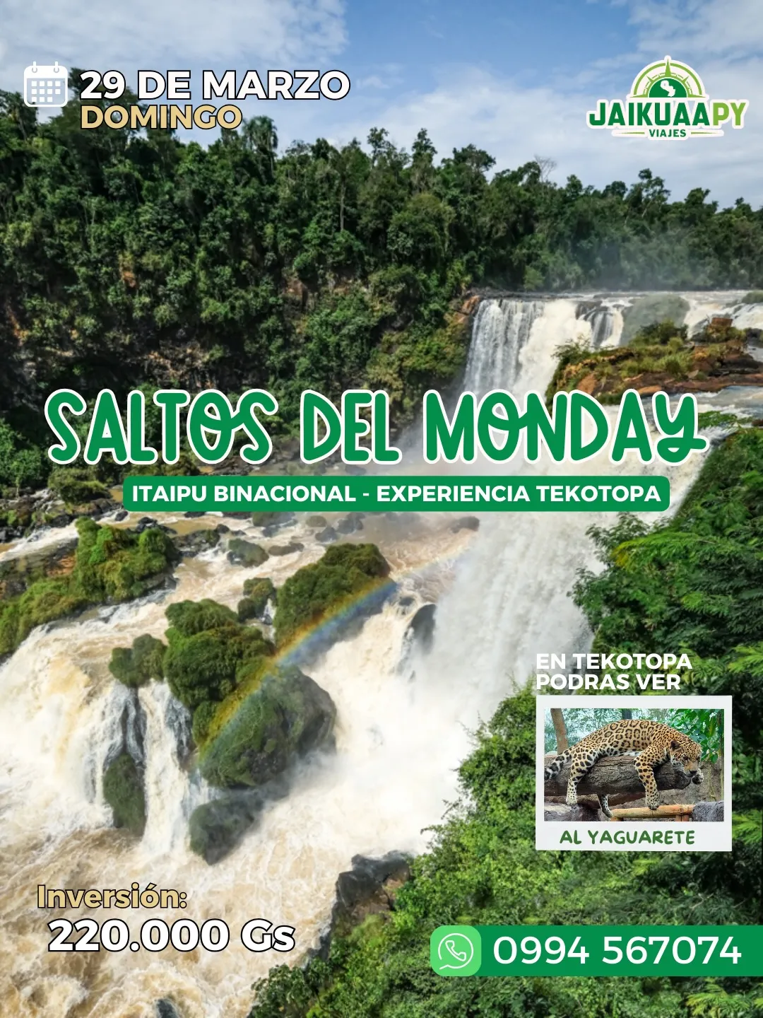 Portada SALTOS DEL MONDAY - ITAIPU BINACIONAL - EXPERIENCIA TEKOTOPA