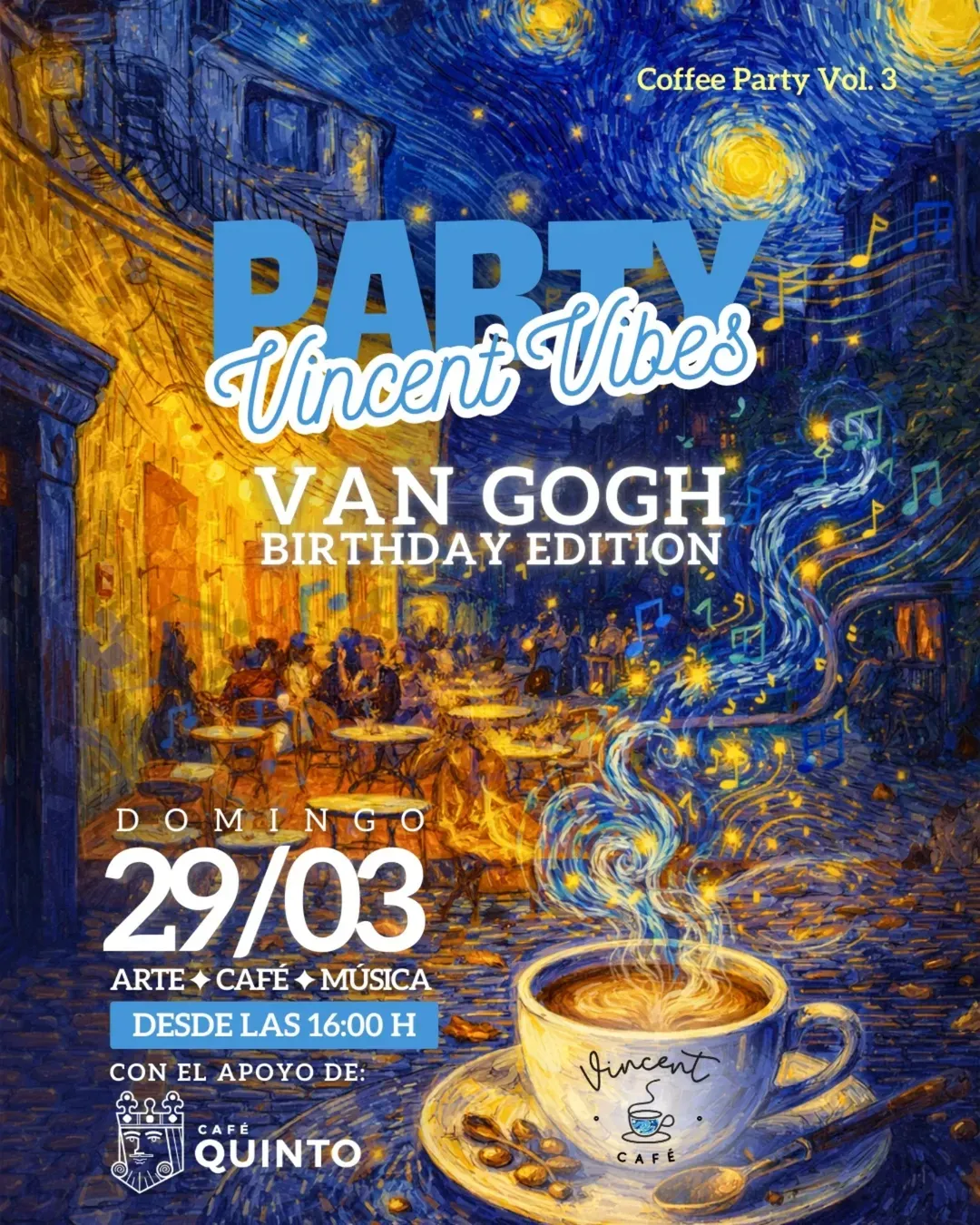 Fondo VINCENT VIBES PARTY - VAN GOGH BIRHTDAY EDITION