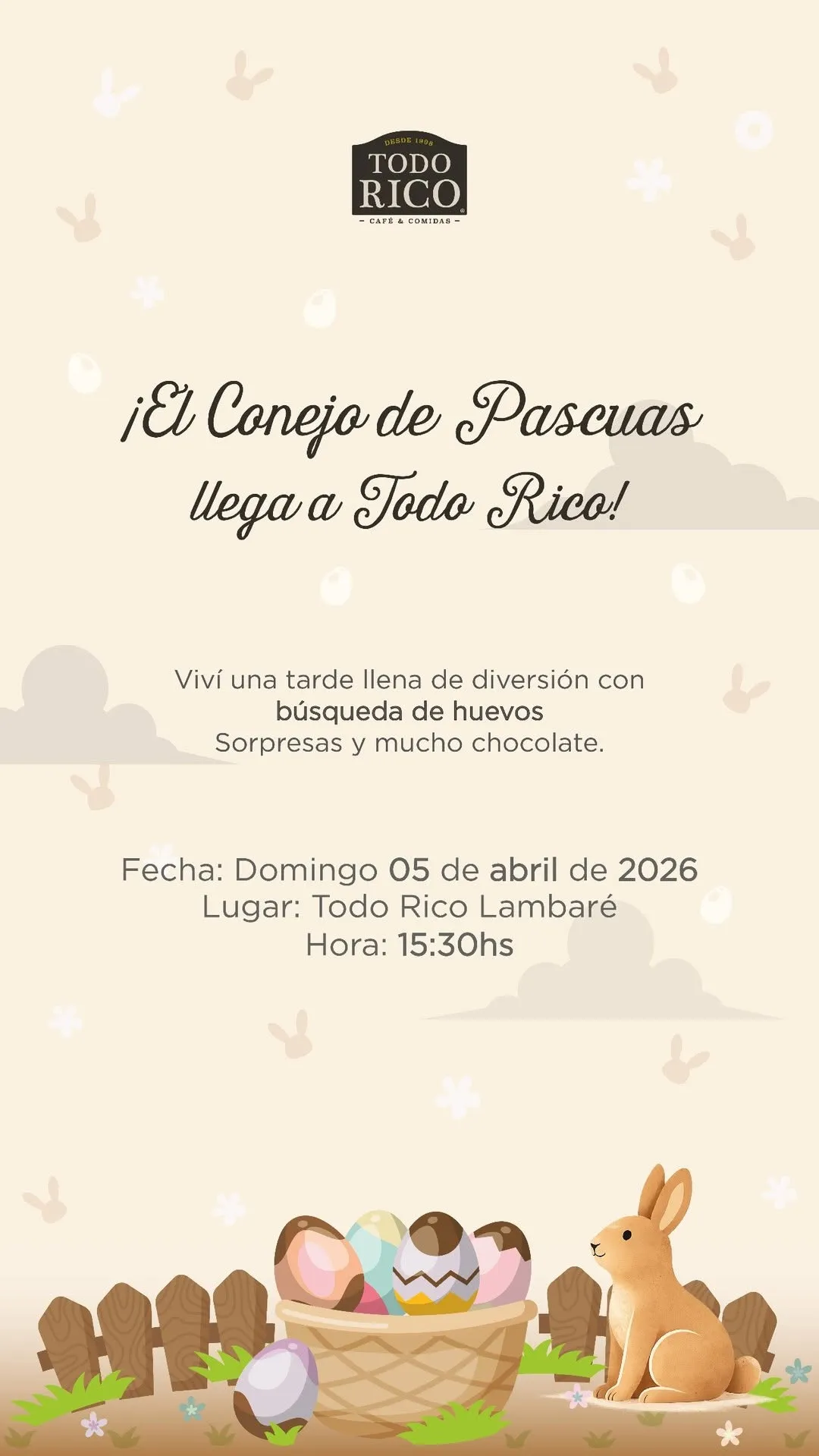 Fondo EL CONEJO DE PASCUAS LLEGA A TODO RICO