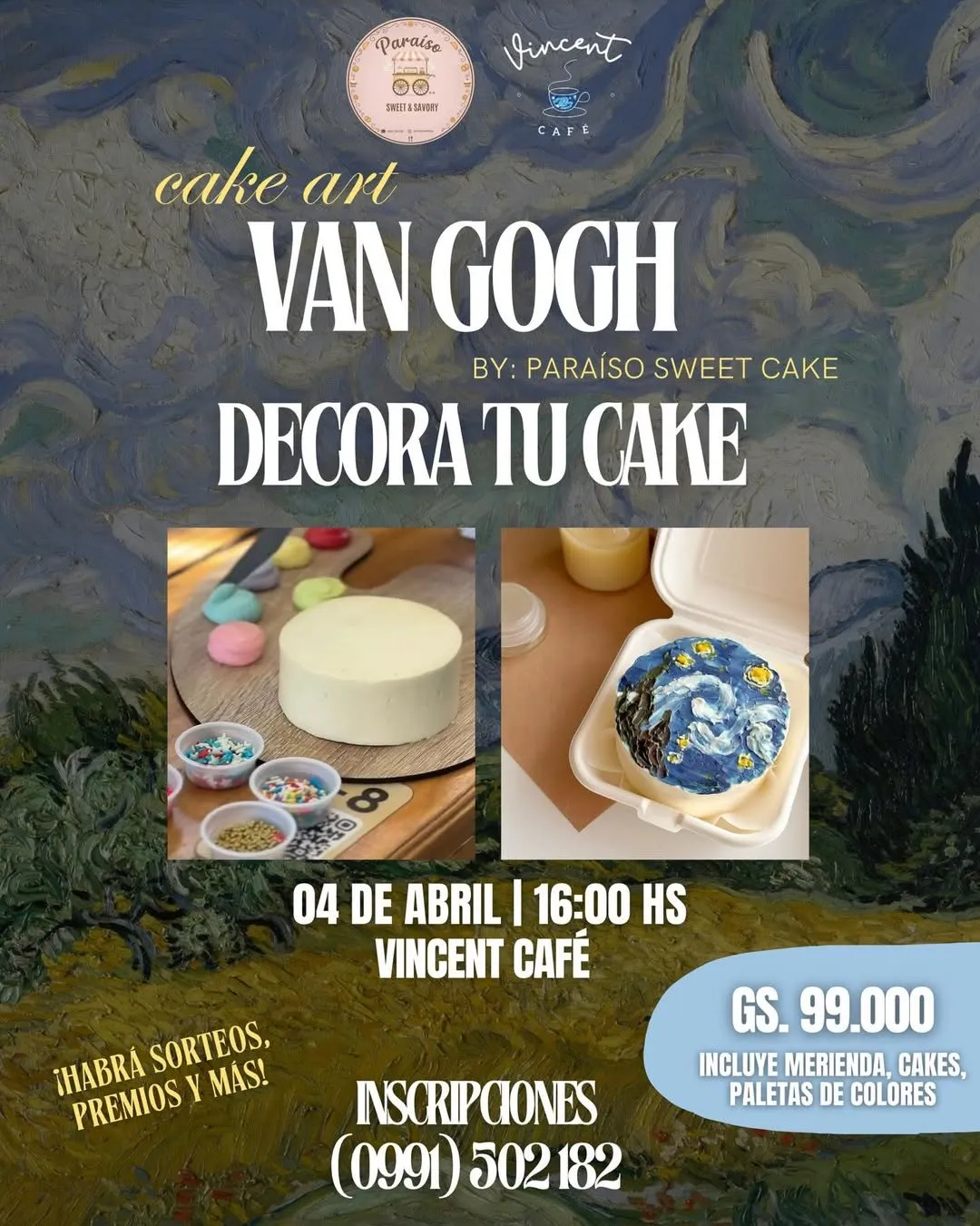 Fondo CAKE ART VAN GOGH: DECORA TU CAKE