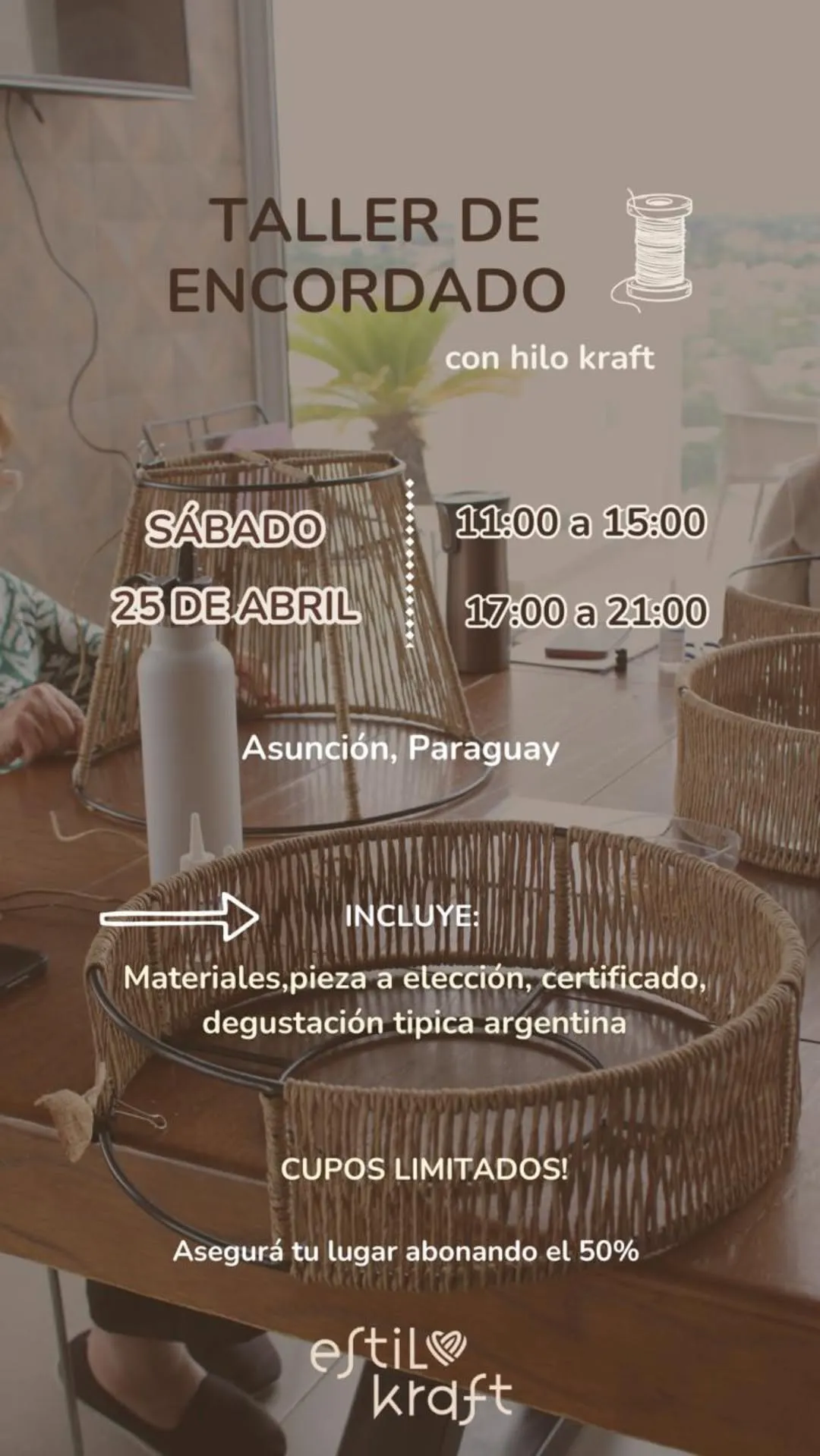 TALLER DE ENCORDADO CON HILO KRAFT