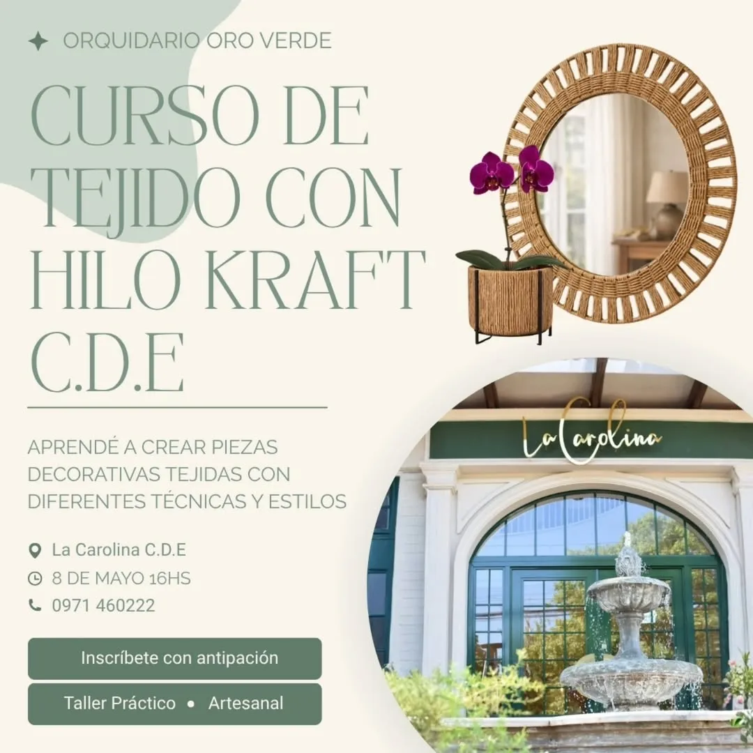 Fondo Curso de Tejido con hilo kraft