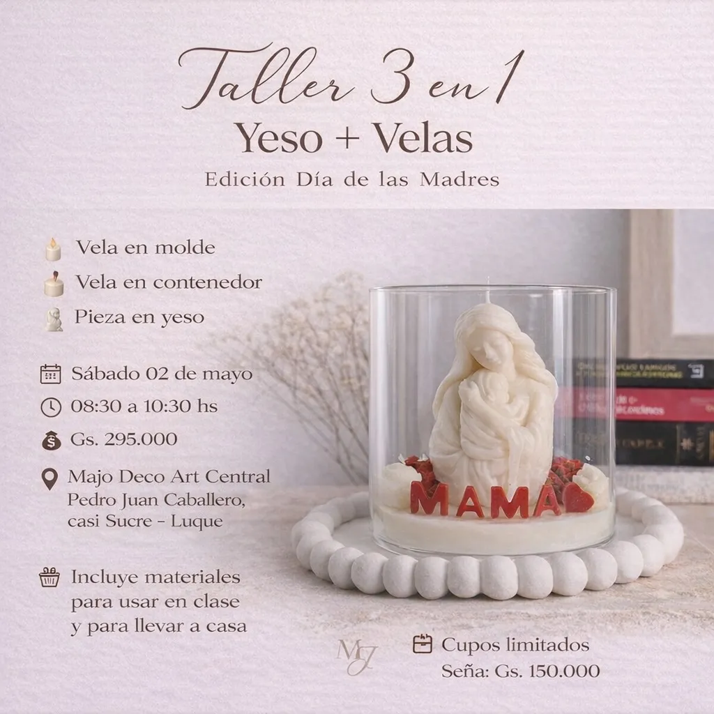 Portada TALLER 3 EN 1  YESO Y VELAS
