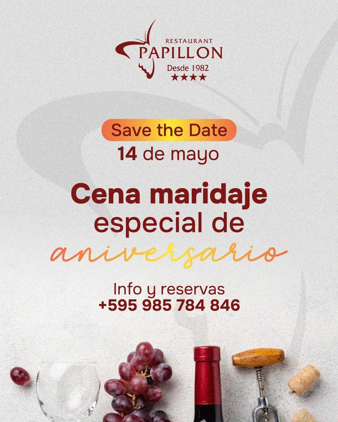 Fondo CENA MARIDAJE ESPECIAL DE ANIVERSARIO