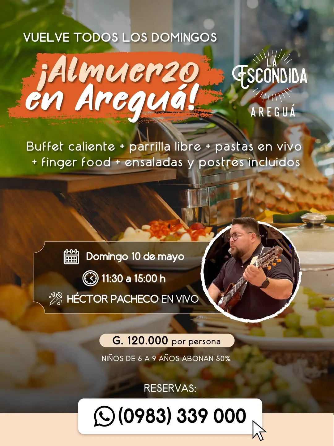 Fondo ALMUERZO EN AREGUA  LA ESCONDIDA
