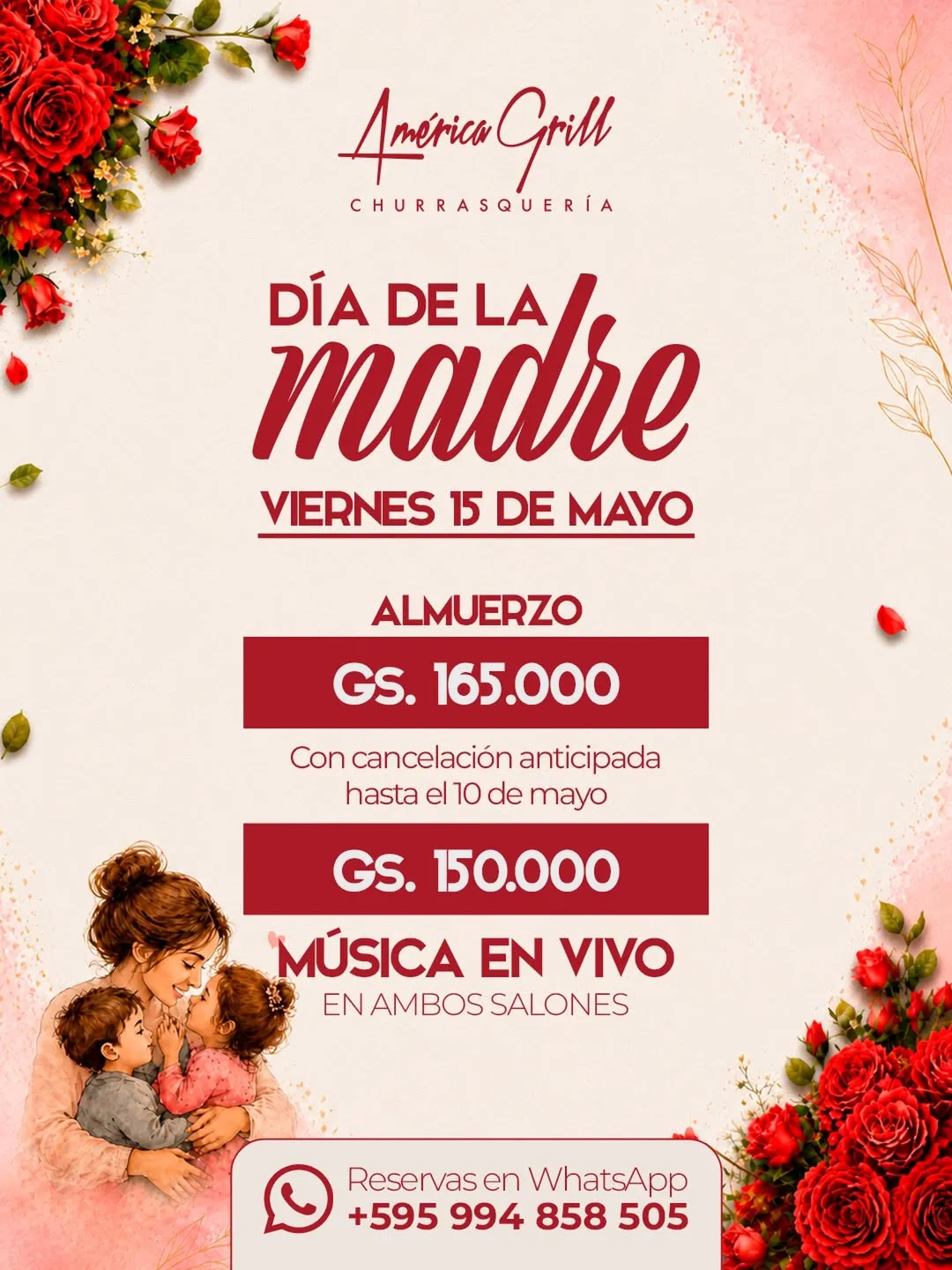 Portada DIA DE LA MADRE EN AMERICA GRILL