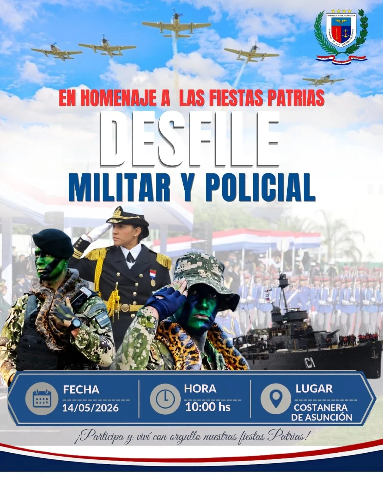 Fondo GRAN DESFILE MILITAR Y POLICIAL