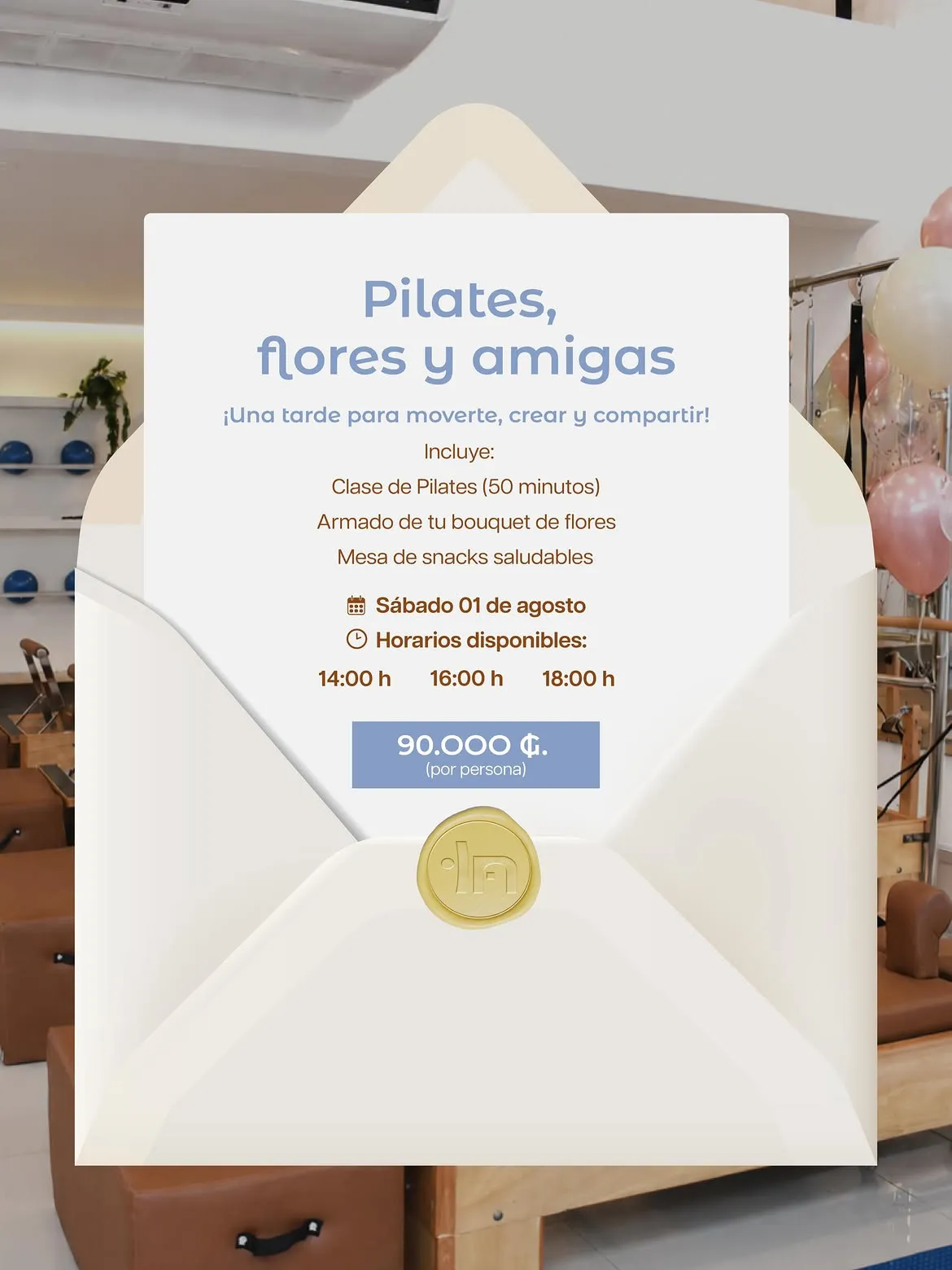Fondo PILATES  FLORES Y AMIGOS