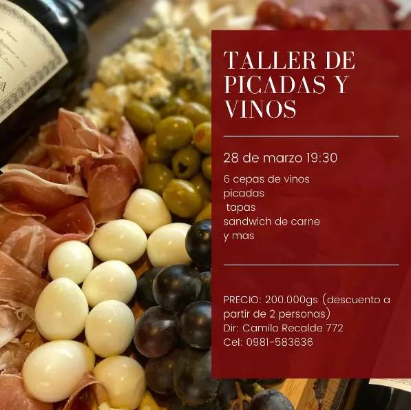 Portada TALLER DE PICADAS Y VINOS