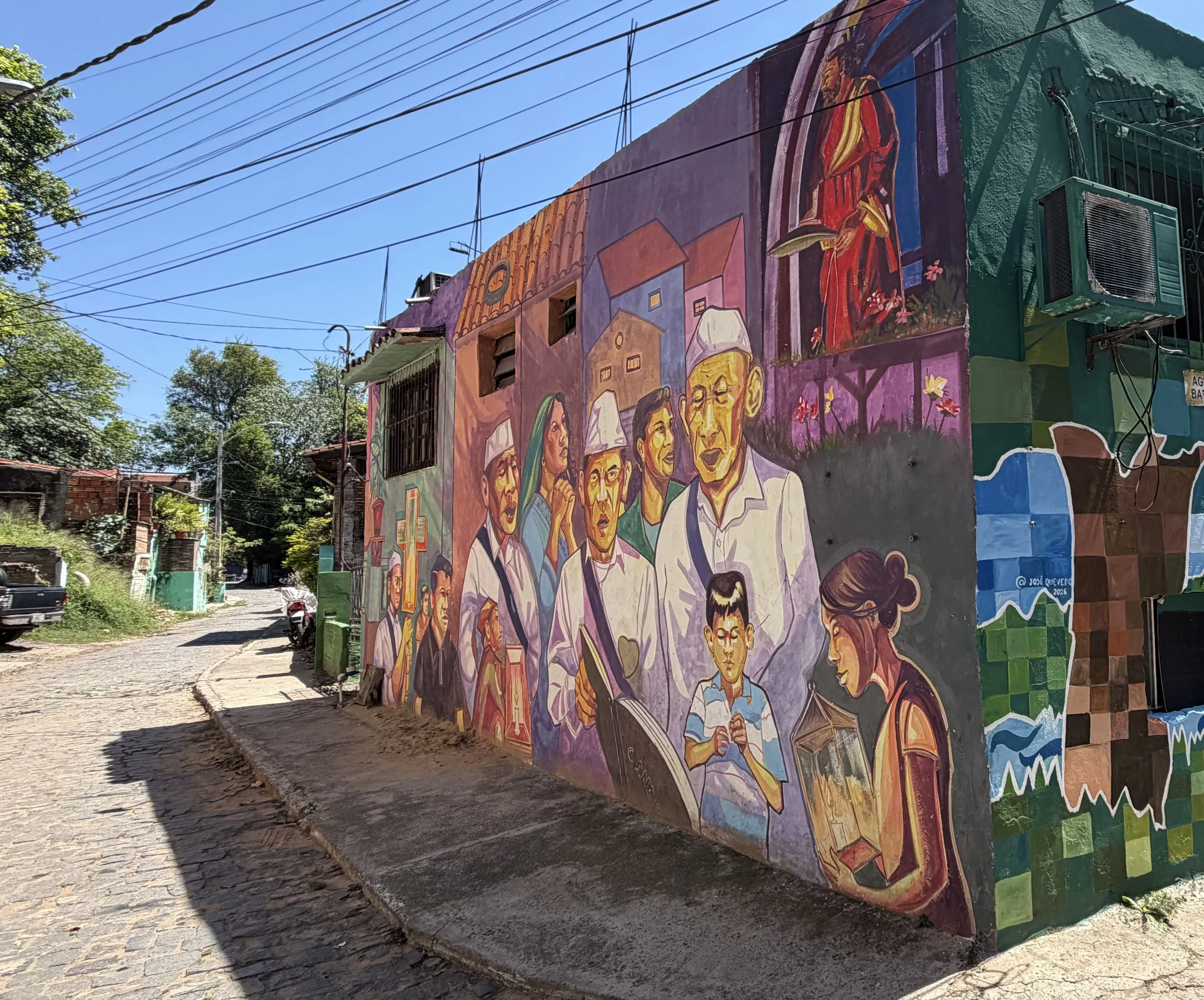 LOS ESTACIONEROS DE LA FIESTA PATRONAL - MURAL LOMA SAN JERÓNIMO